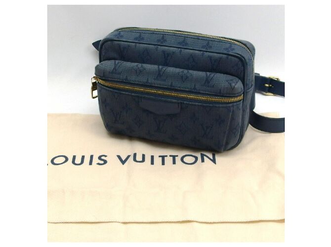 Borsa a spalla in denim Monogram Louis Vuitton Marrone scuro - vista 3
