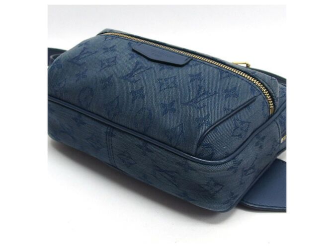 Borsa a spalla in denim Monogram Louis Vuitton Marrone scuro - vista 4