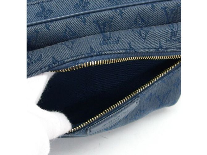 Borsa a spalla in denim Monogram Louis Vuitton Marrone scuro - vista 7