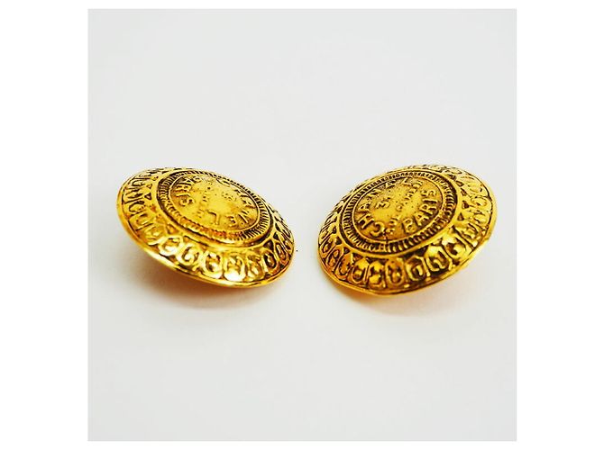 Orecchini rotondi Chanel Cambon D'oro - vista 2