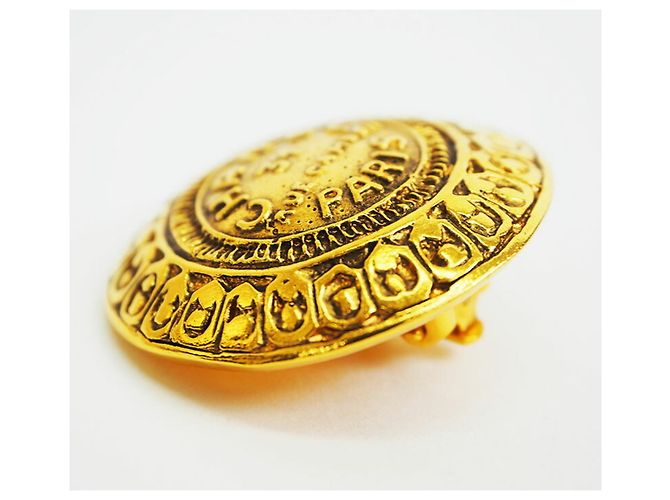 Orecchini rotondi Chanel Cambon D'oro - vista 6