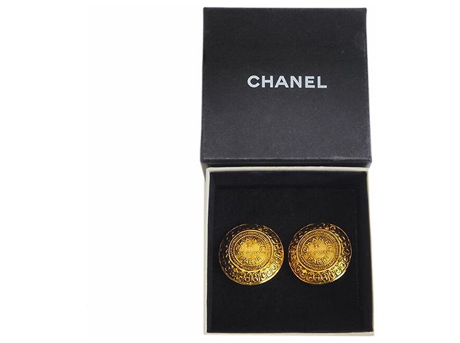 Orecchini rotondi Chanel Cambon D'oro - vista 7