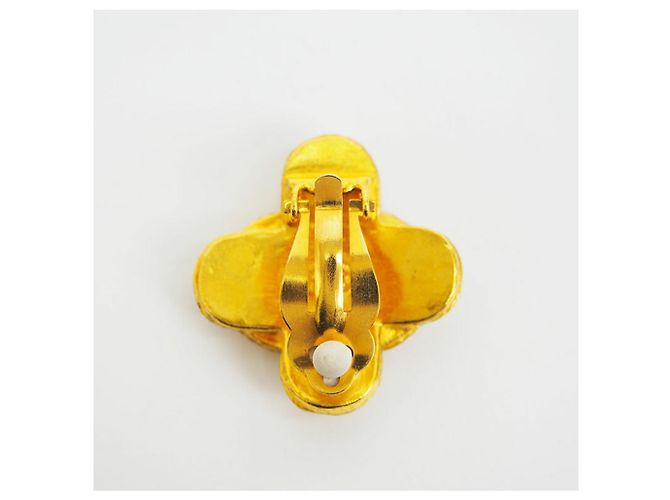 Chanel Vintage Gold Flower Coco Clip Ohrringe Golden - Ansicht 3