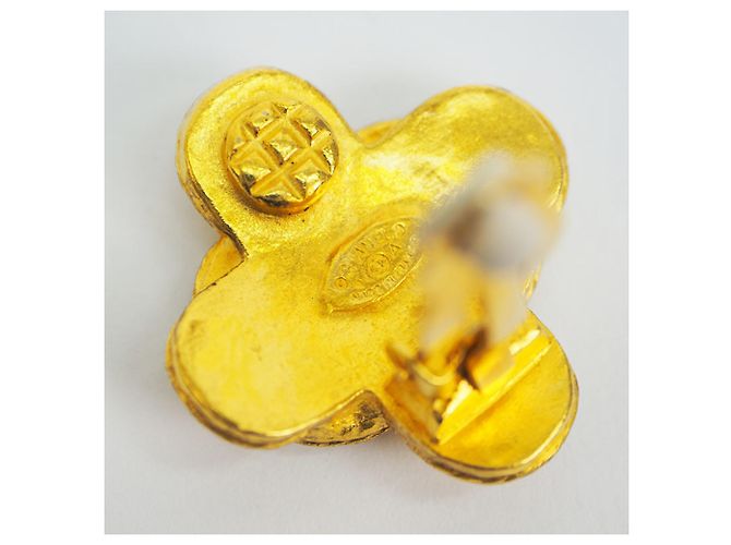 Chanel Vintage Gold Flower Coco Clip Ohrringe Golden - Ansicht 4