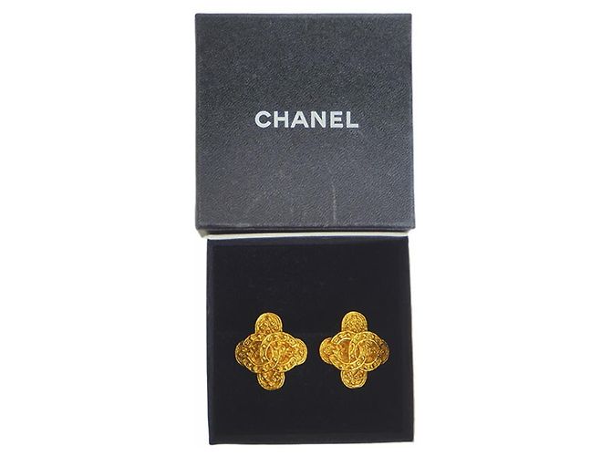 Chanel Vintage Gold Flower Coco Clip Ohrringe Golden - Ansicht 7