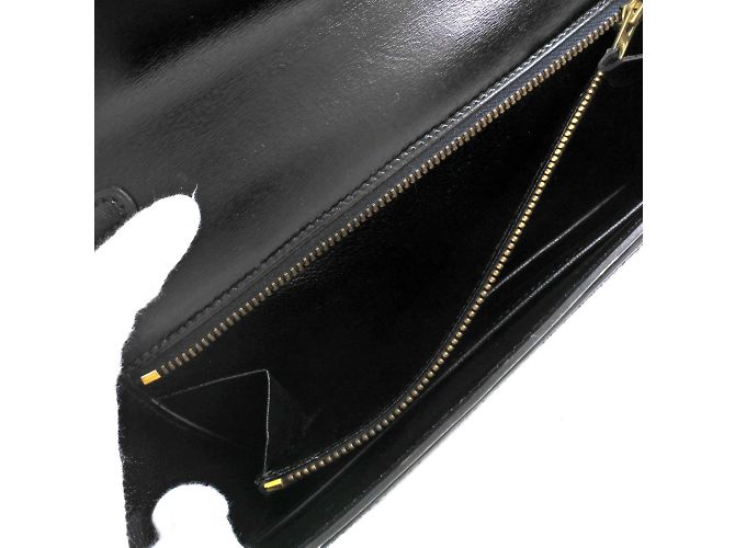 Hermès Borsa a spalla da donna in pelle nera con frange 2WAY di Hermes Nero - vista 6