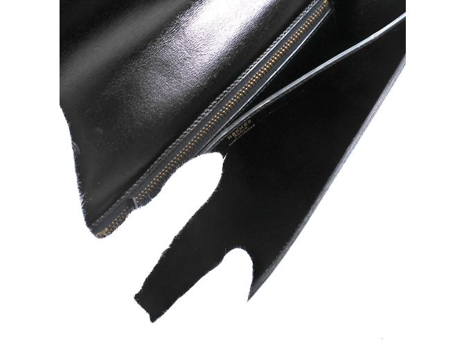 Hermès Borsa a spalla da donna in pelle nera con frange 2WAY di Hermes Nero - vista 7