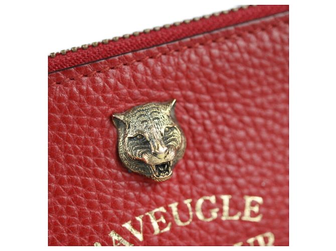 Borsa a tracolla Gucci Animalier Tigre Nero Rosso - vista 7