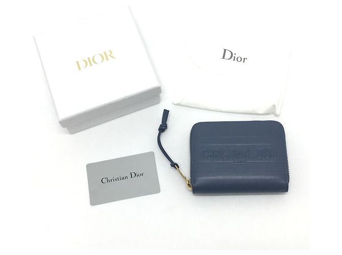 Monedero a rayas Christian Dior Azul - vista 11