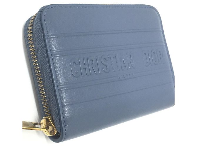 Monedero a rayas Christian Dior Azul - vista 3