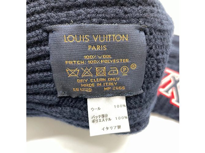 Sciarpa in lana navy Louis Vuitton Blu navy - vista 5