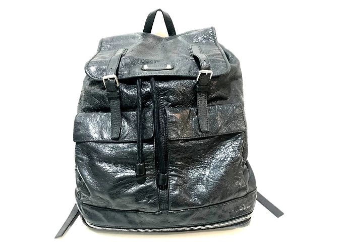 Schwarzer Leder-Rucksack von Balenciaga - Ansicht 10