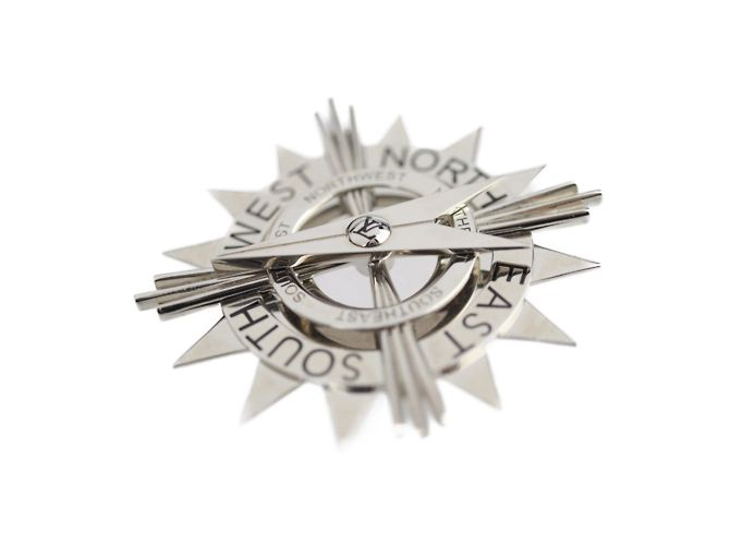 Louis Vuitton Silver Compass Brooch - view 3