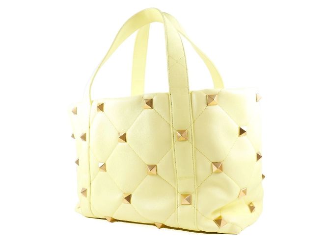 Valentino Roman Studs gesteppte Tote-Tasche Golden Gelb - Ansicht 2