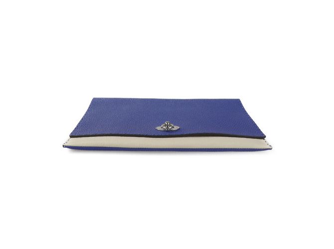 Fendi Alda 326 Selleria Clutch Blu - vista 4