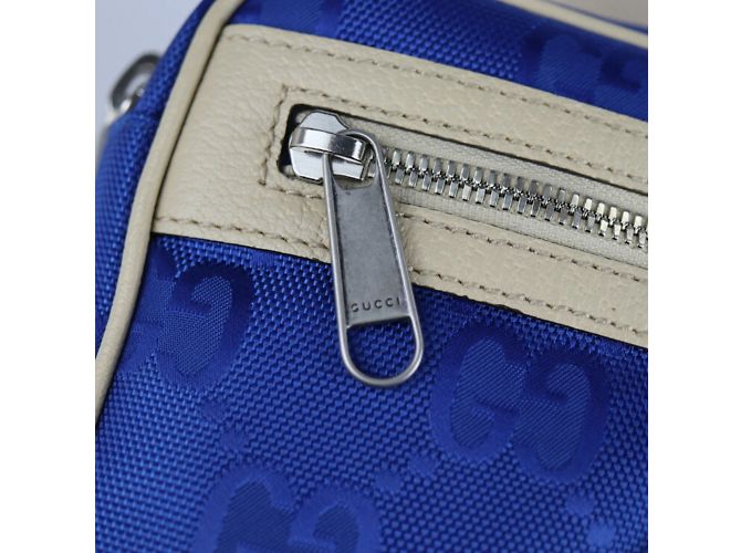 Belt bag Gucci Off The Grid Blu Beige - vista 8
