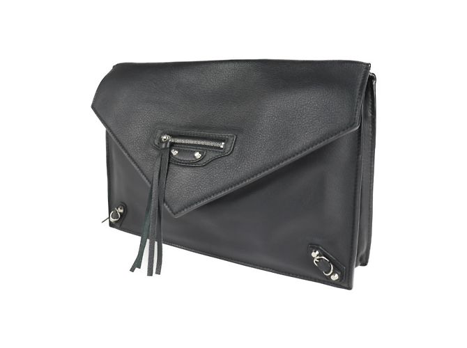 Borsa a mano con zip in carta Balenciaga Nero - vista 2