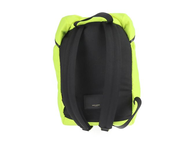 Zaino giallo neon e nero Yves Saint Laurent - vista 3