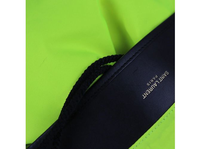 Zaino giallo neon e nero Yves Saint Laurent - vista 7
