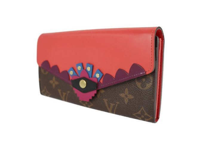 Portafoglio Sarah Bi-Fold Monogramma Louis Vuitton Marrone Rosso - vista 2