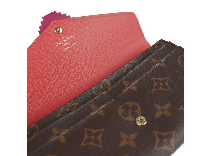 Portafoglio Sarah Bi-Fold Monogramma Louis Vuitton Marrone Rosso - vista 4