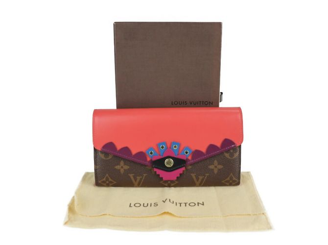 Portafoglio Sarah Bi-Fold Monogramma Louis Vuitton Marrone Rosso - vista 9