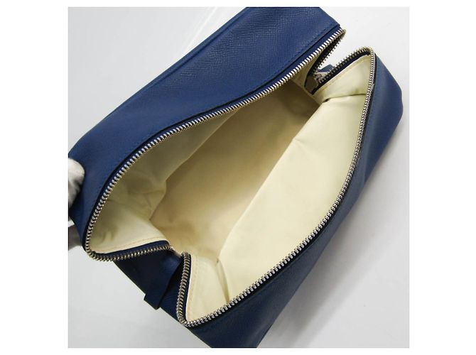 Valextra Grande Beauty Case V6A68 Blu - vista 3