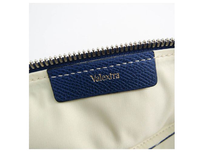 Valextra Grande Beauty Case V6A68 Blu - vista 8