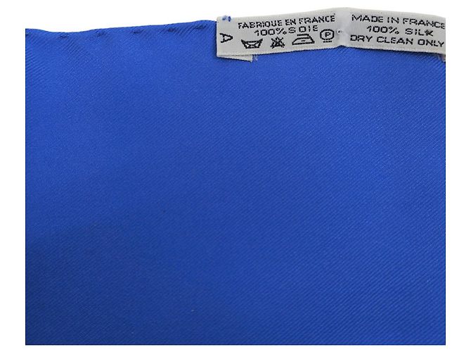 Silk In Hermès Carré 90 CORRISPONDENZA Sciarpa in Seta Blu - vista 10