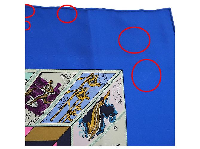 Silk In Hermès Carré 90 CORRISPONDENZA Sciarpa in Seta Blu - vista 5