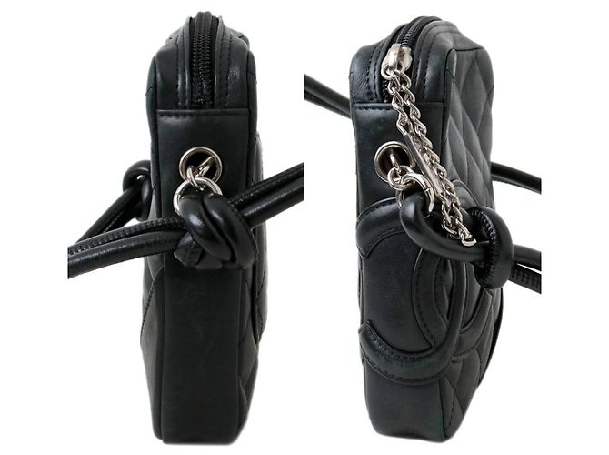 Borsa a spalla nera Chanel Matelassé Cambon Nero - vista 4