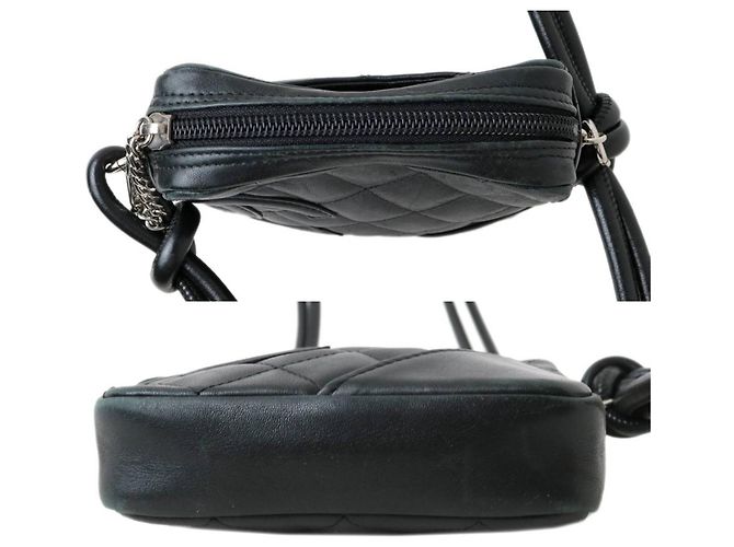 Borsa a spalla nera Chanel Matelassé Cambon Nero - vista 5