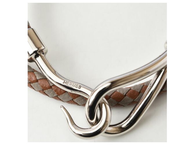 Hermès Bracciale in pelle Jumbo Hermes Marrone - vista 2