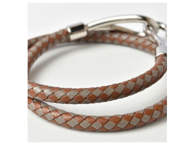 Hermès Bracciale in pelle Jumbo Hermes Marrone - vista 3