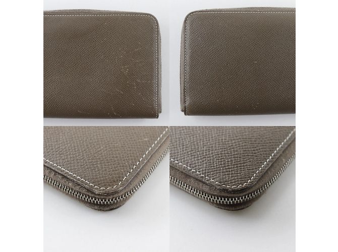 Hermès Hermes Azap Lang Wallet in Etoupe Grau Taupe - Ansicht 9