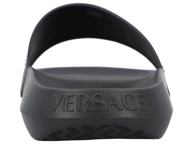 Versace Ciabatte da piscina in gomma Nero - vista 3