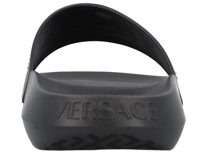 Versace Ciabatte in gomma per piscina Nero - vista 4