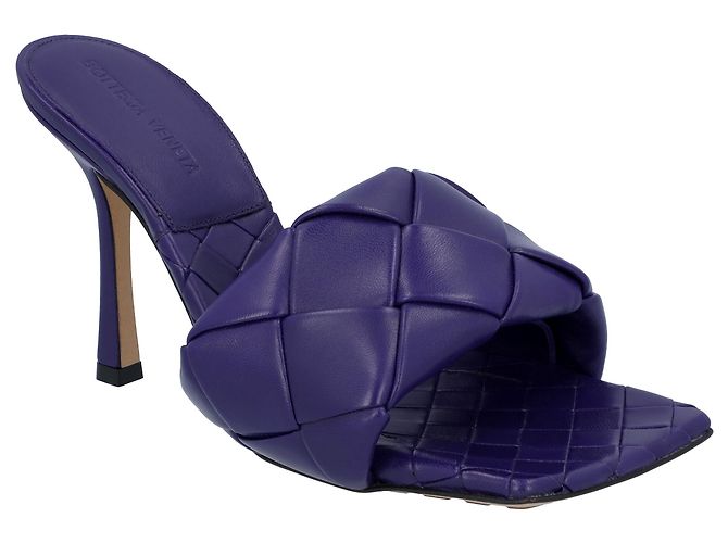 Mule viola Bottega Veneta Lido Porpora - vista 2