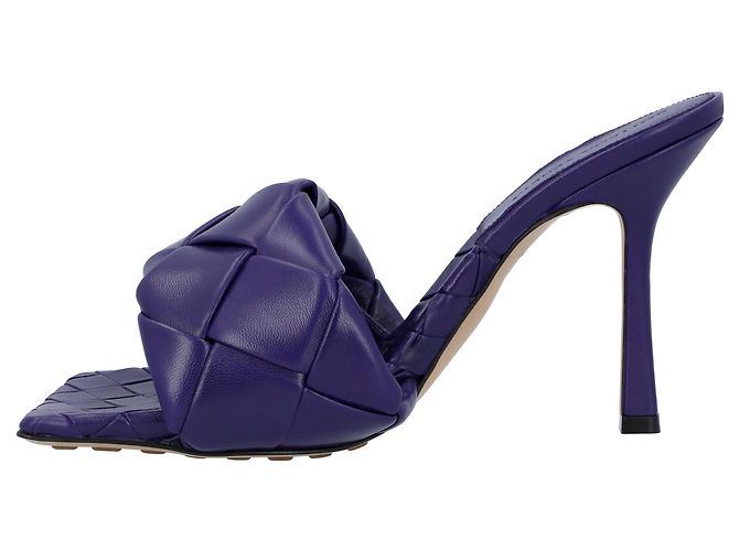 Mule viola Bottega Veneta Lido Porpora - vista 3