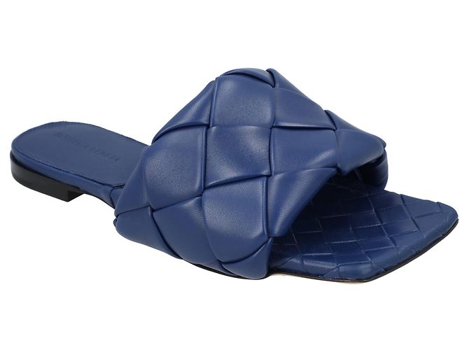 Sandalo piatto Lido Bottega Veneta blu - vista 2