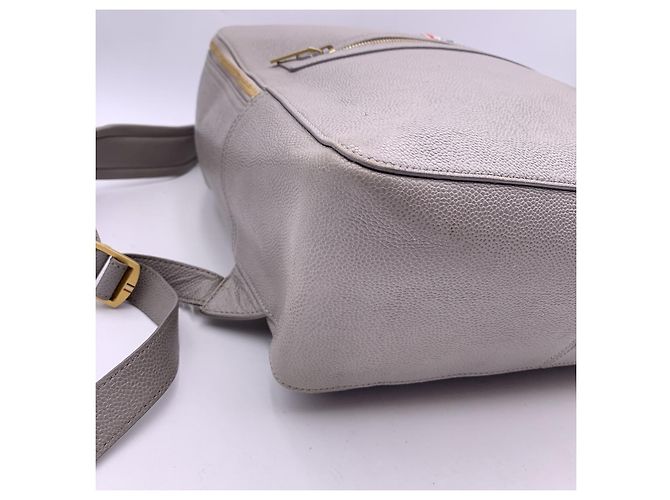 Thom Browne Klassischer Rucksack aus grauem Leder - Ansicht 10