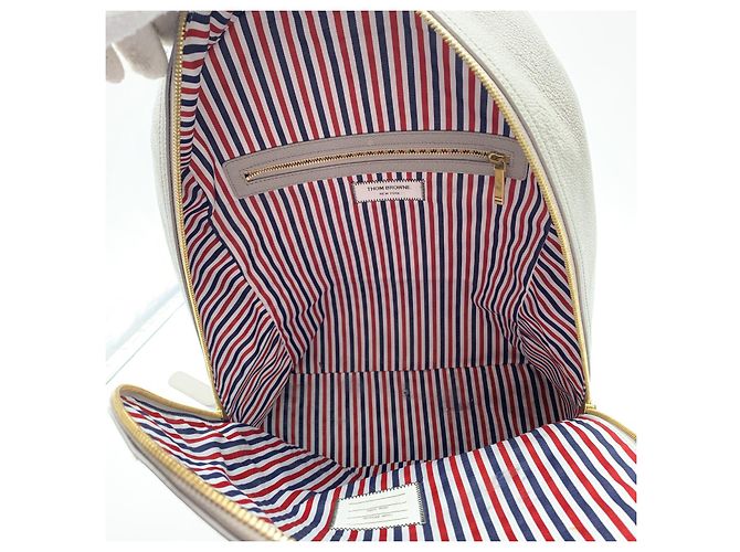 Thom Browne Klassischer Rucksack aus grauem Leder - Ansicht 6