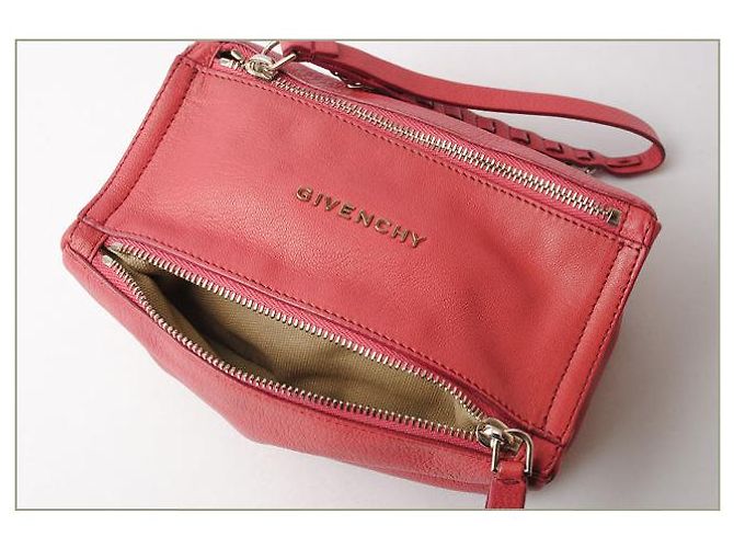 Clutch in pelle di capra Givenchy Pandora rosa - vista 2