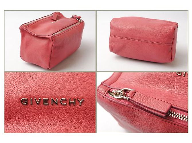 Clutch in pelle di capra Givenchy Pandora rosa - vista 3