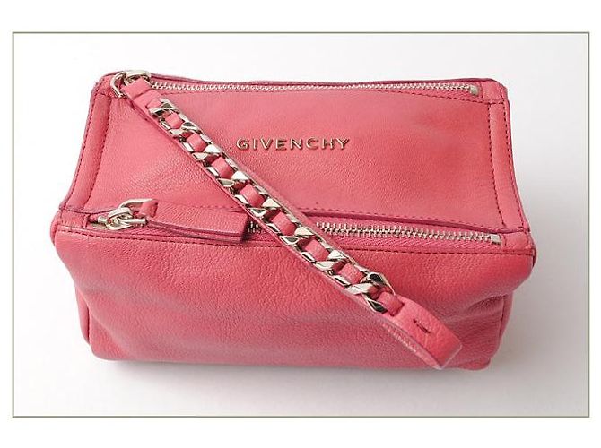 Clutch in pelle di capra Givenchy Pandora rosa - vista 5