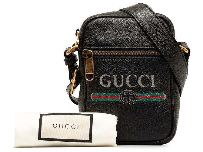 Borsa a tracolla nera con logo Gucci Nero - vista 10