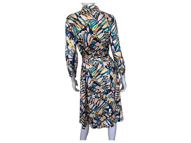 Clements Ribeiro Langes Knopfkleid aus Polyester Mehrfarben - Ansicht 2