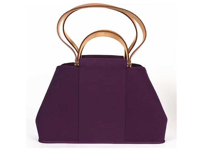 Hermès Borsa Hermes Cabag Elan Porpora Viola scuro - vista 3