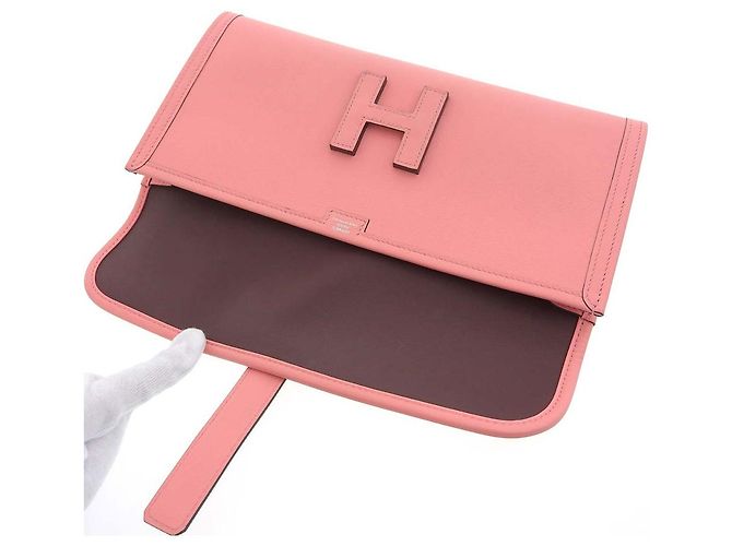 Hermès Borsa a mano Hermes Jige Elan 29 in pelle Swift rosa usata - vista 7