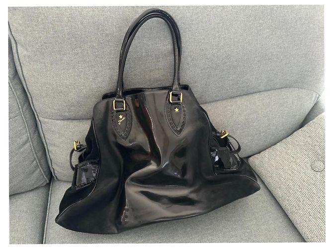 Borsa Fendi in pelle verniciata nera Nero - vista 2